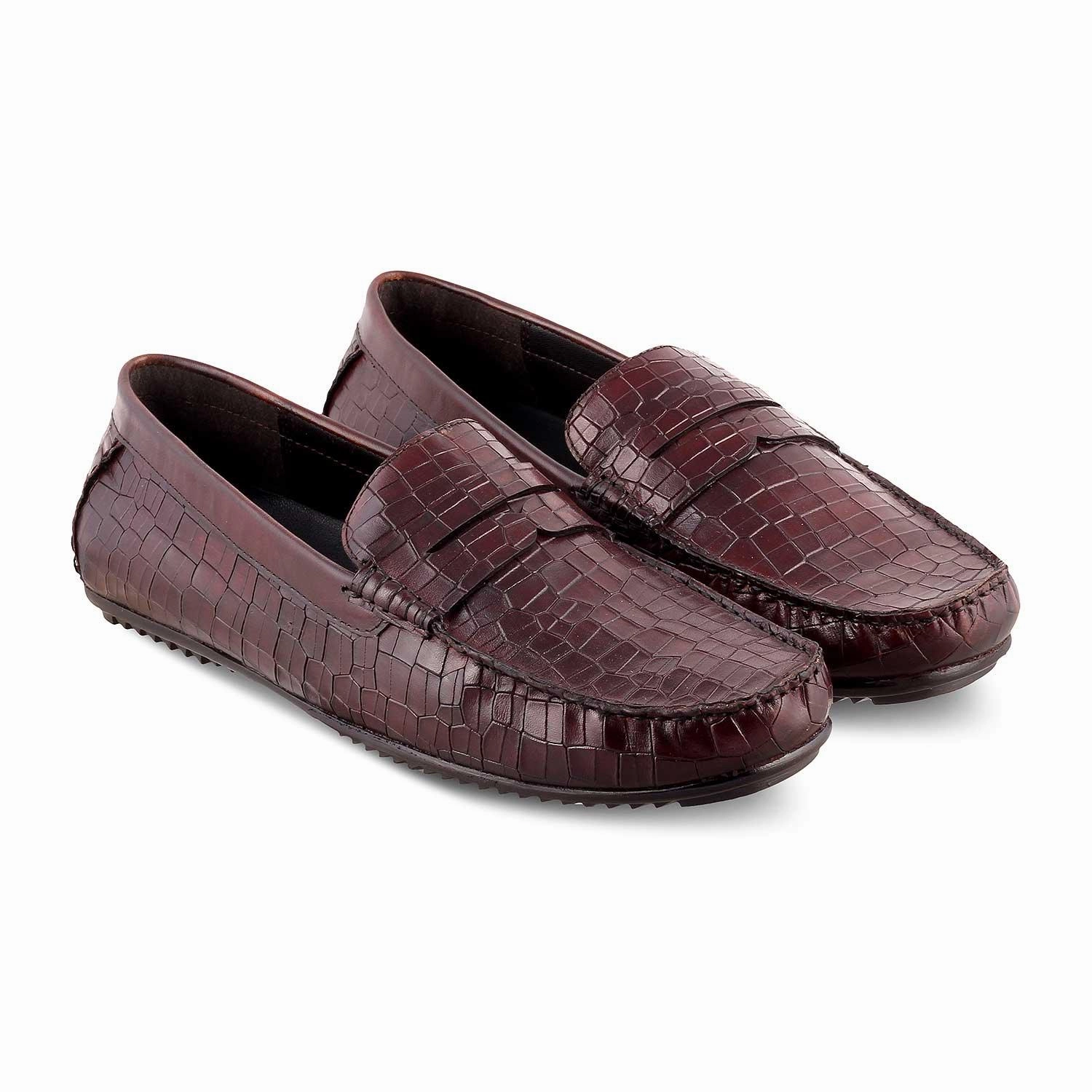 Casual Work Loafers The Avyo Brown Men's Leather Loafers Tresmode