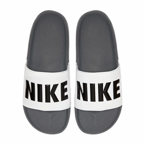 Cozy Slippers With Nut In Logo Nyt Nike Men's Offcourt Slides - Dark Grey / White / Black
