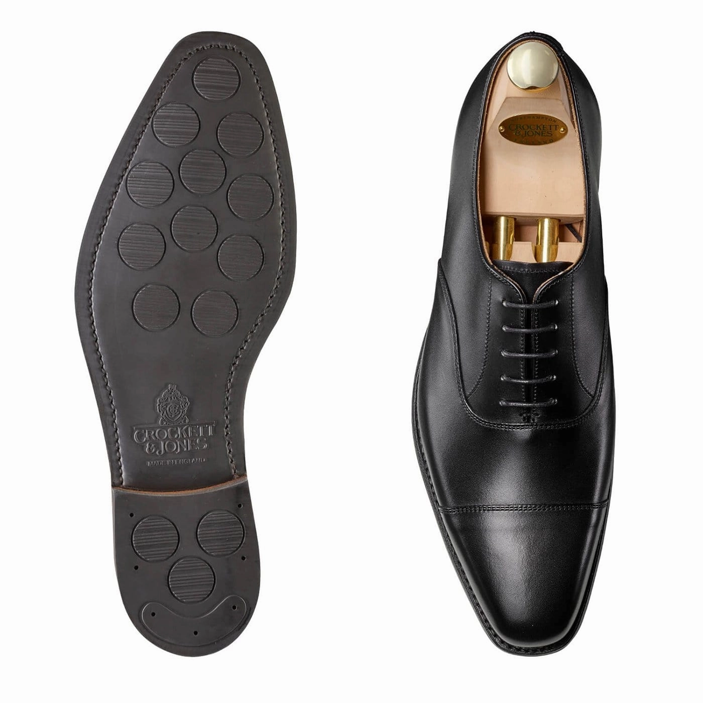 Alligator Oxfords Hallam Black Calf (City Sole)