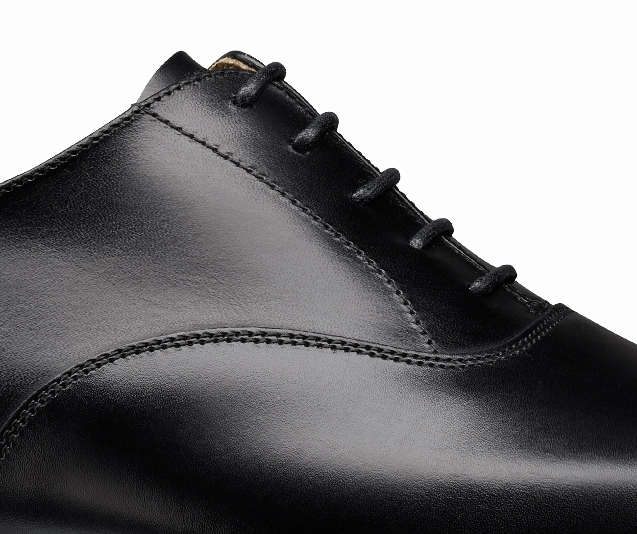 øriginalgrand Ultra Wingtip Oxfords Pacific Blue Hallam Black Calf (City Sole)