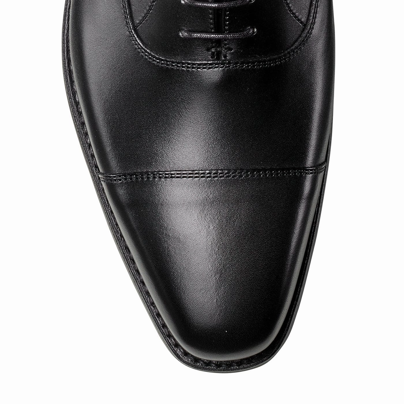 Oxford Blue High Shine Hallam Black Calf (City Sole)