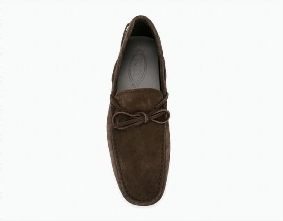 Moccasin Toe Loafers With Decorative Bow And Pebbled Sole Bamboo Loafers