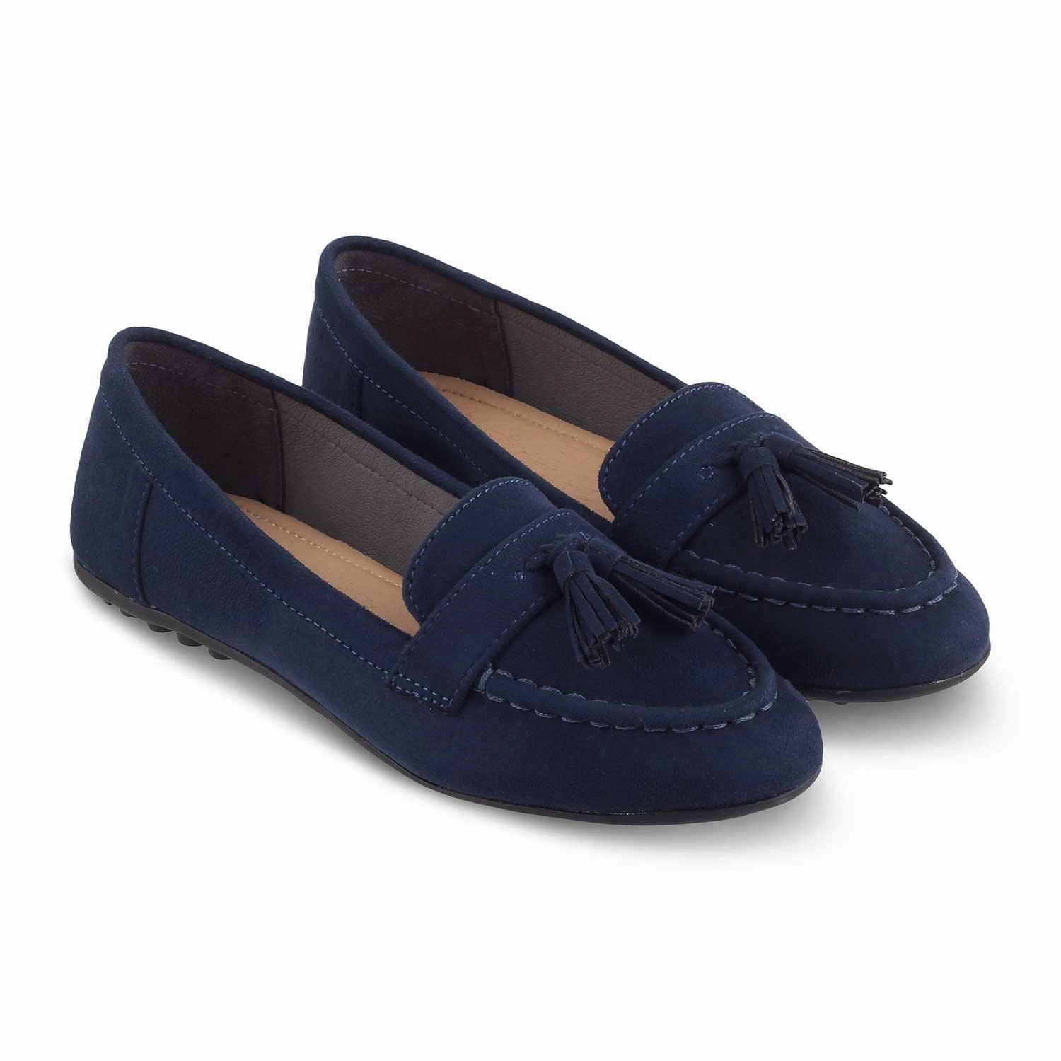 Ferragamo Loafers Sale The Bonum Blue Women's Dress Tassel Loafers Tresmode