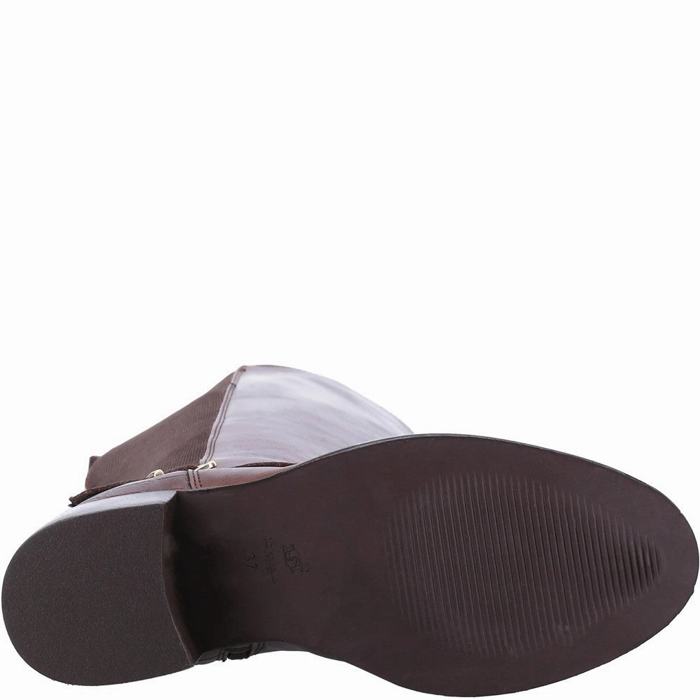 Dune Tildings Strap Detail High Leg Boot