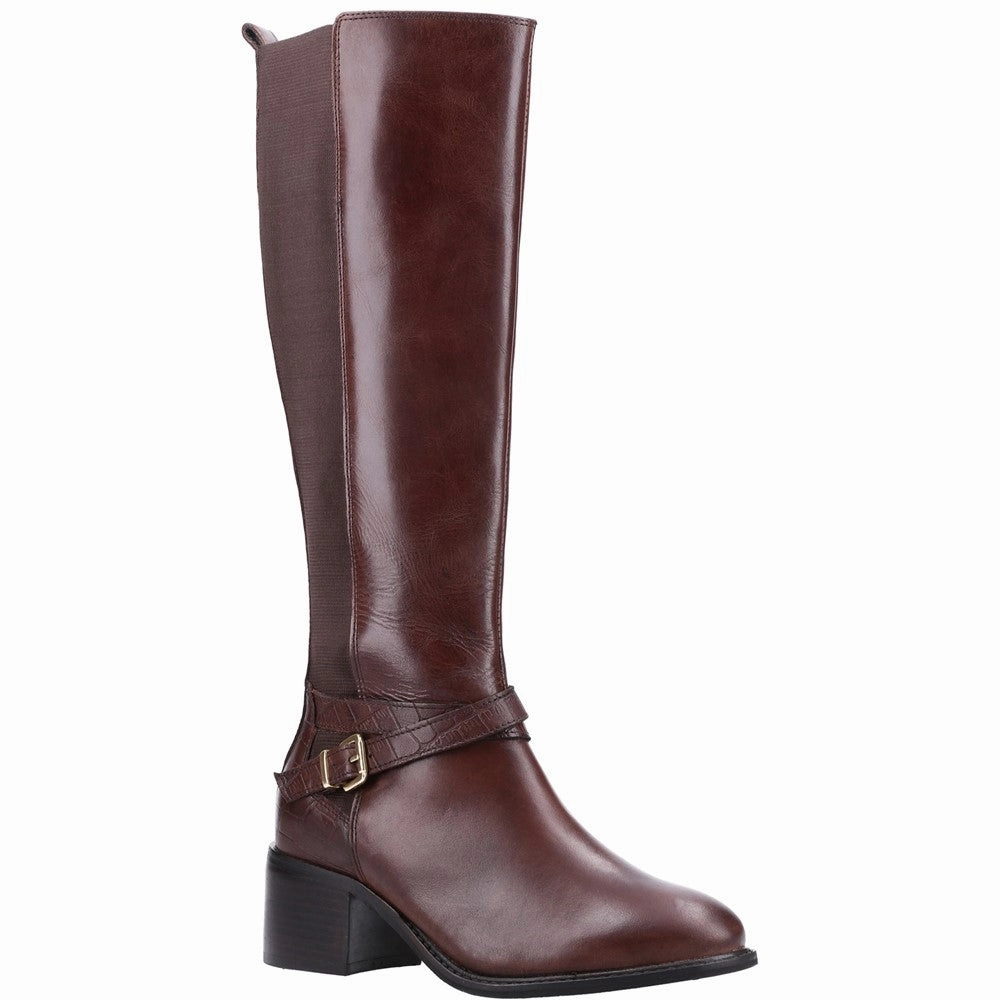 Flat Knee High Boots With Jeans Dune Tildings Strap Detail High Leg Boot