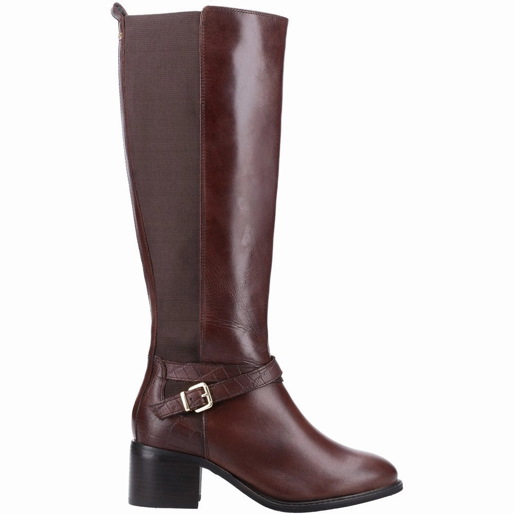 Dune Tildings Strap Detail High Leg Boot