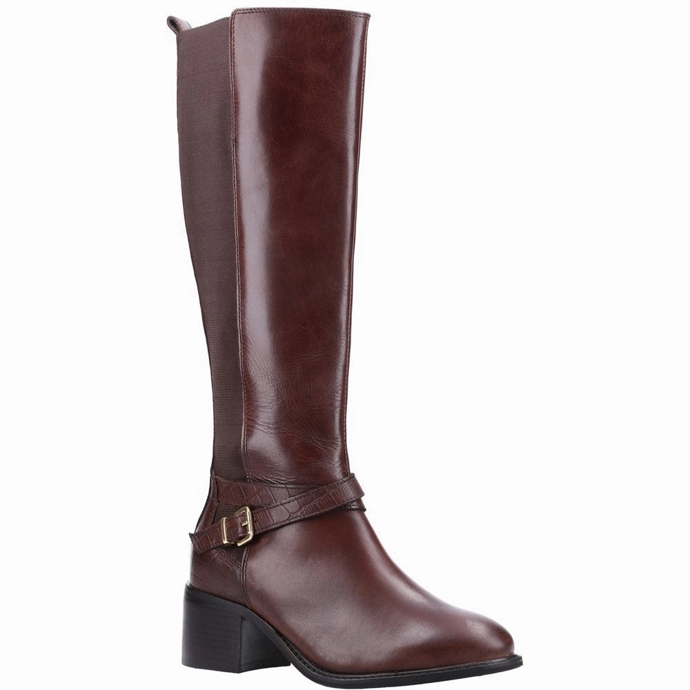 Dune Tildings Strap Detail High Leg Boot