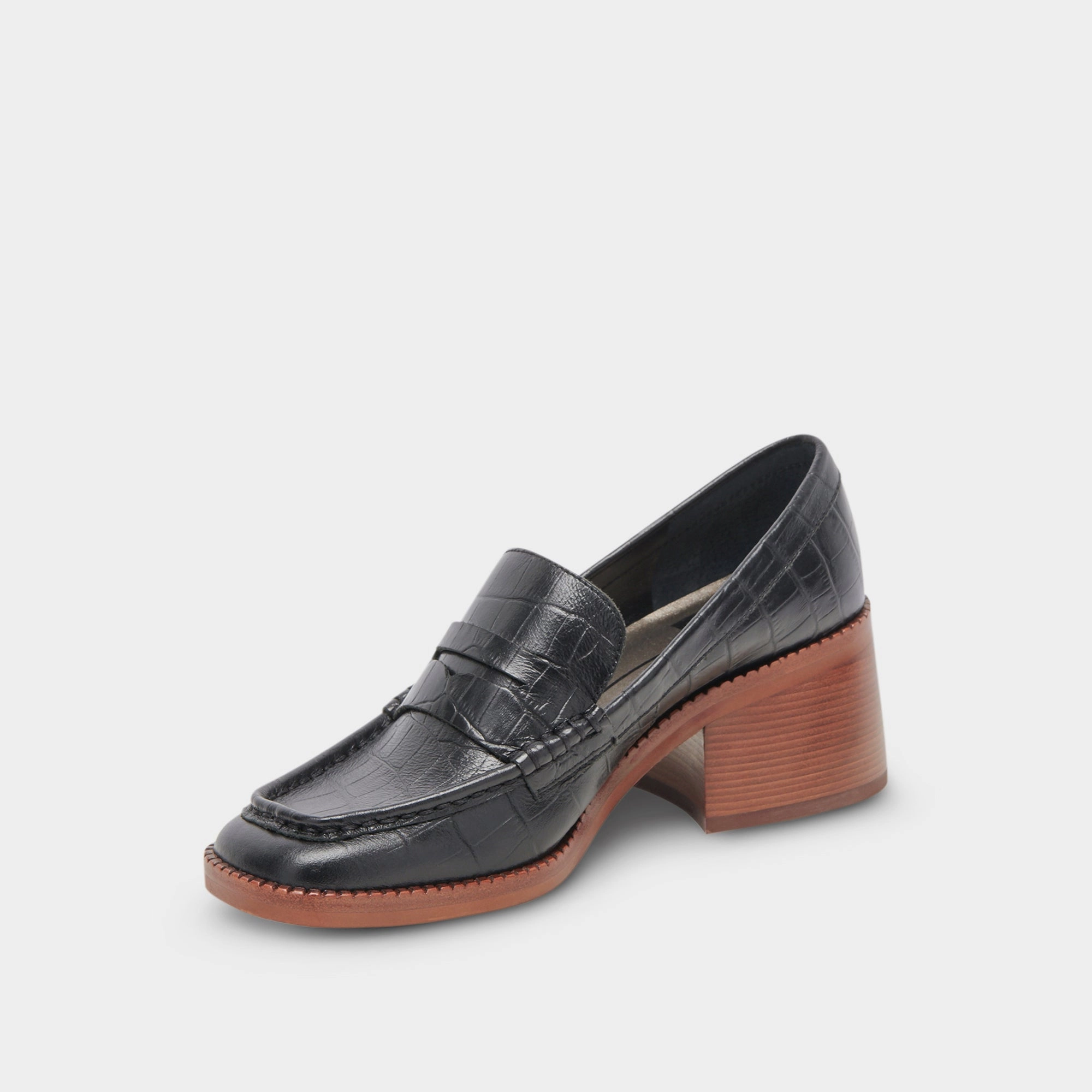 Tyler Durden Loafers TALIE LOAFERS NOIR EMBOSSED LEATHER - re:vita