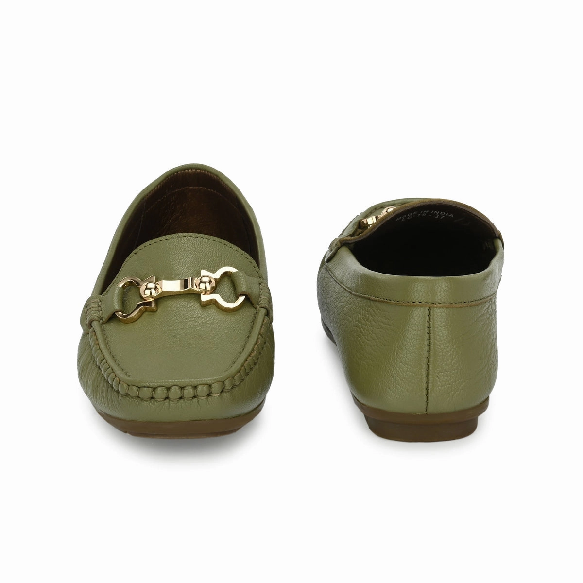 Lexi Olive Leather Loafers Wide Leg Jeans With Loafers