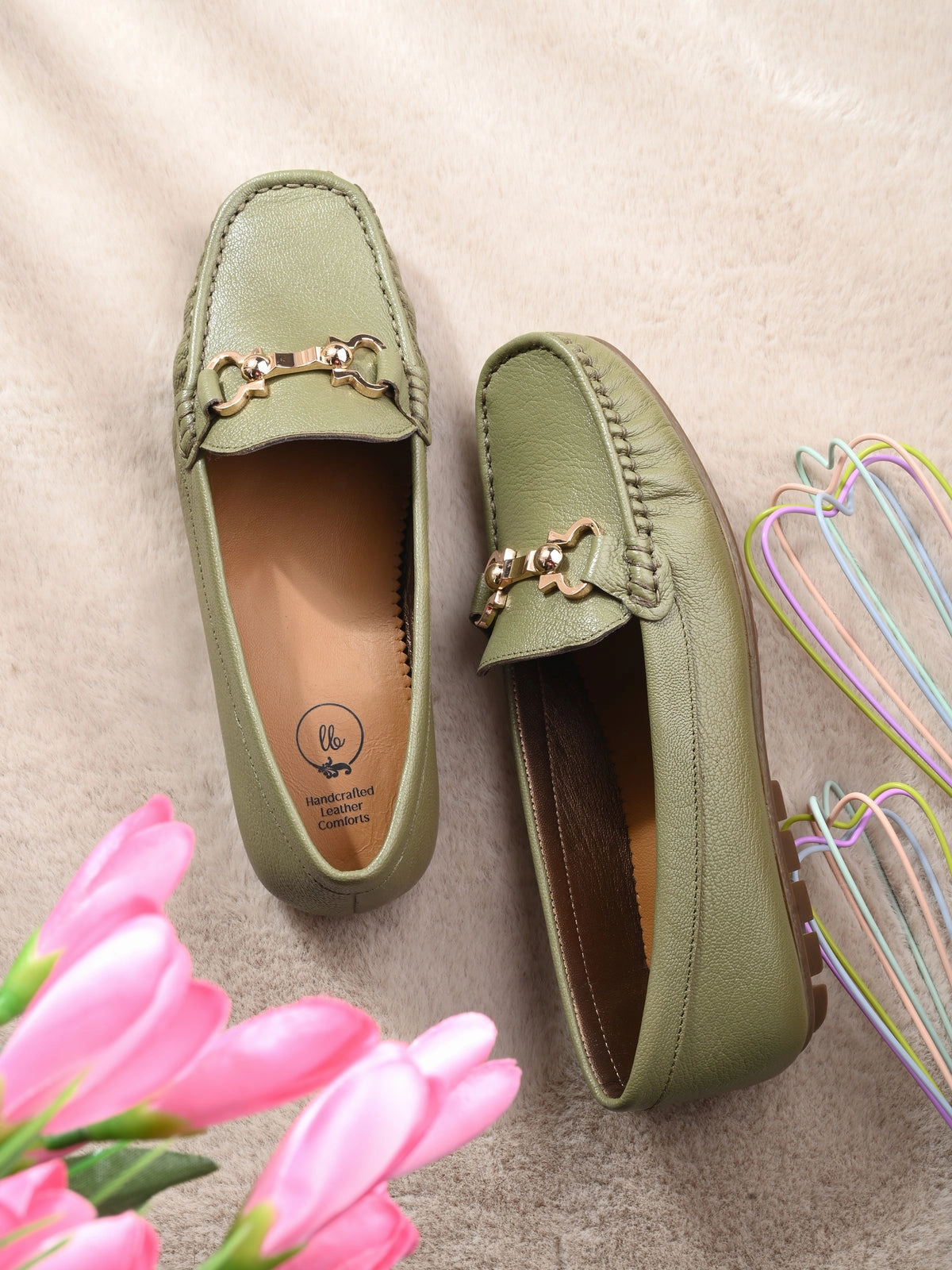 Loafers Spring Lexi Olive Leather Loafers