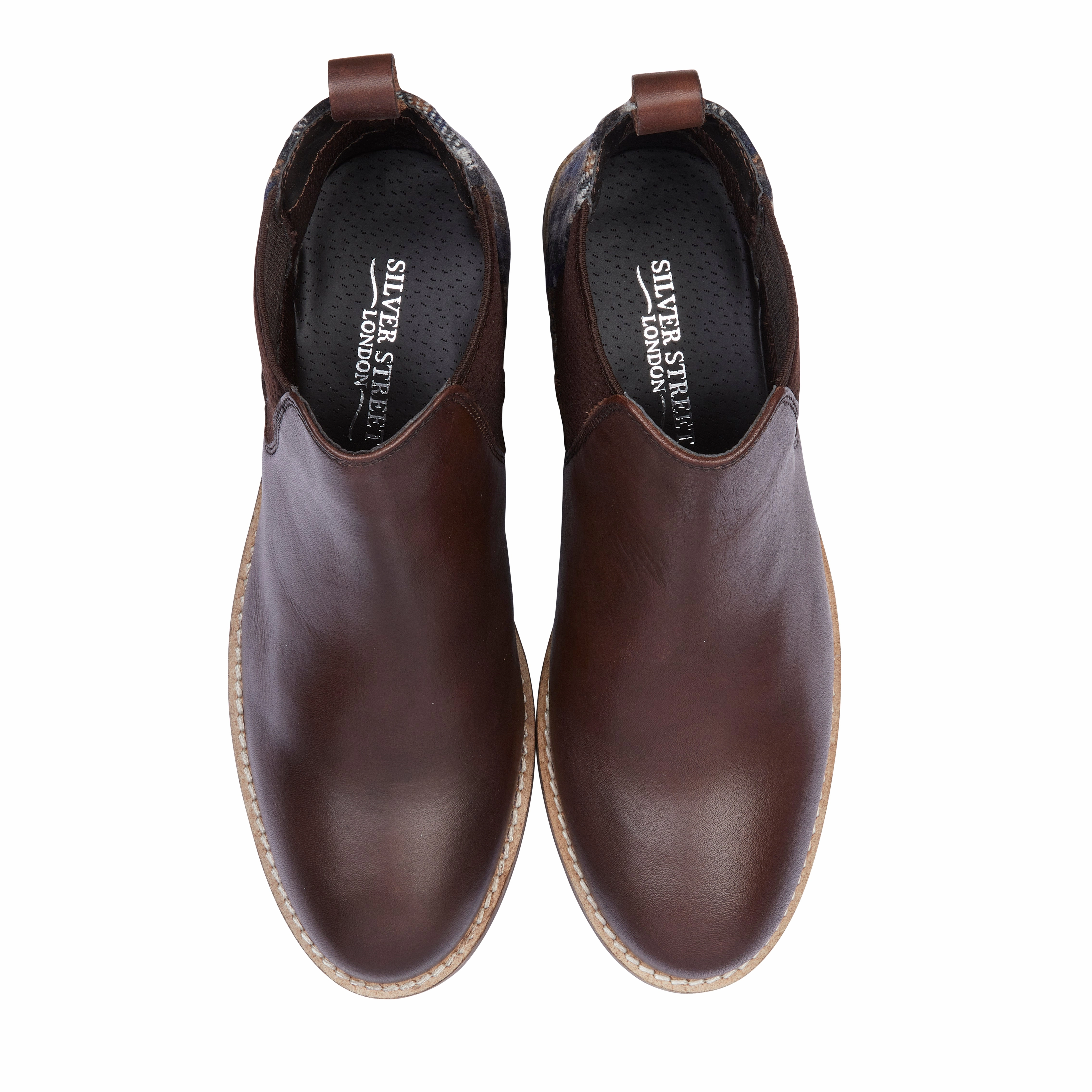 Suit With Chelsea Boots Sadie Leather Chelsea Boots - Brown Tweed