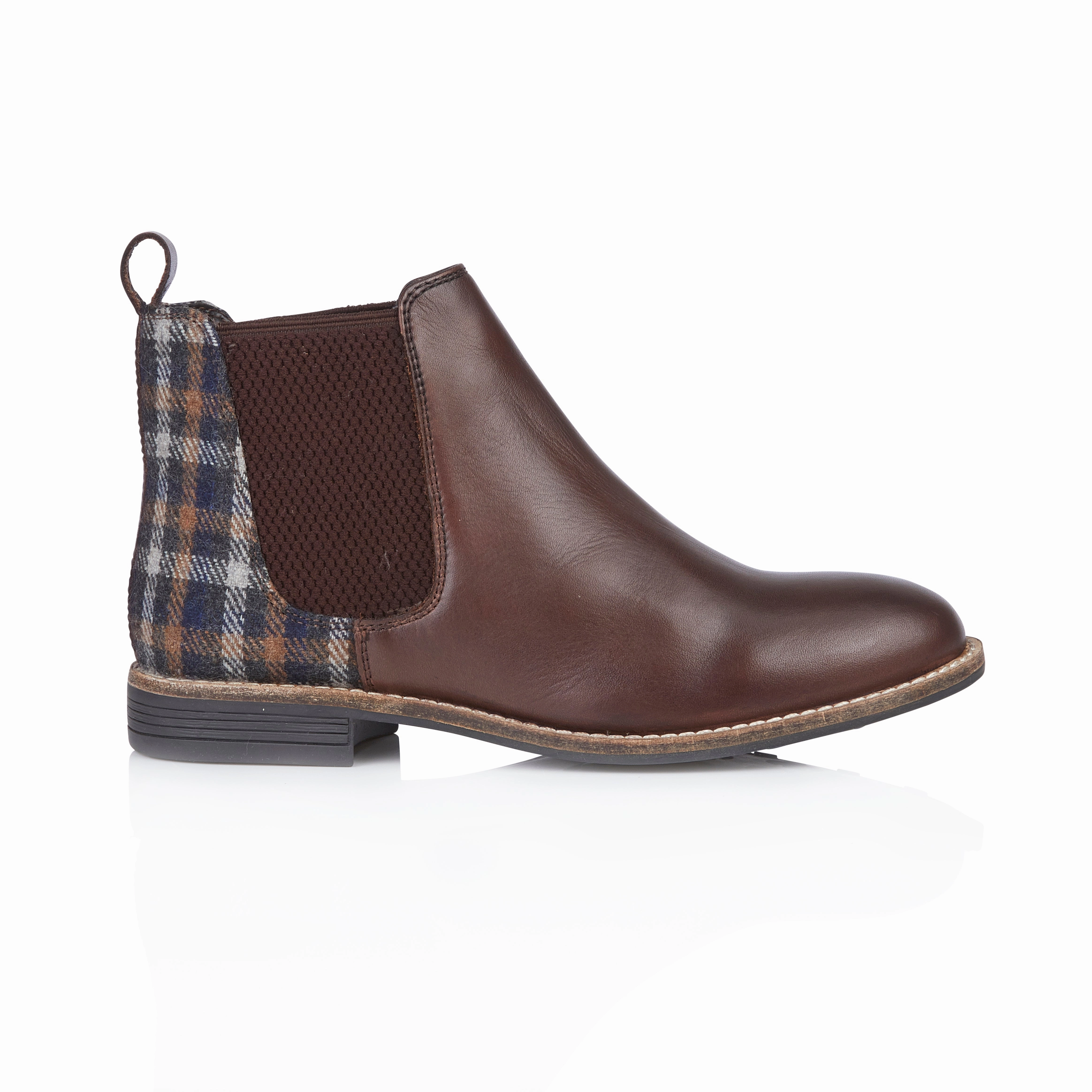 Sadie Leather Chelsea Boots - Brown Tweed Cestfini Chelsea Boots