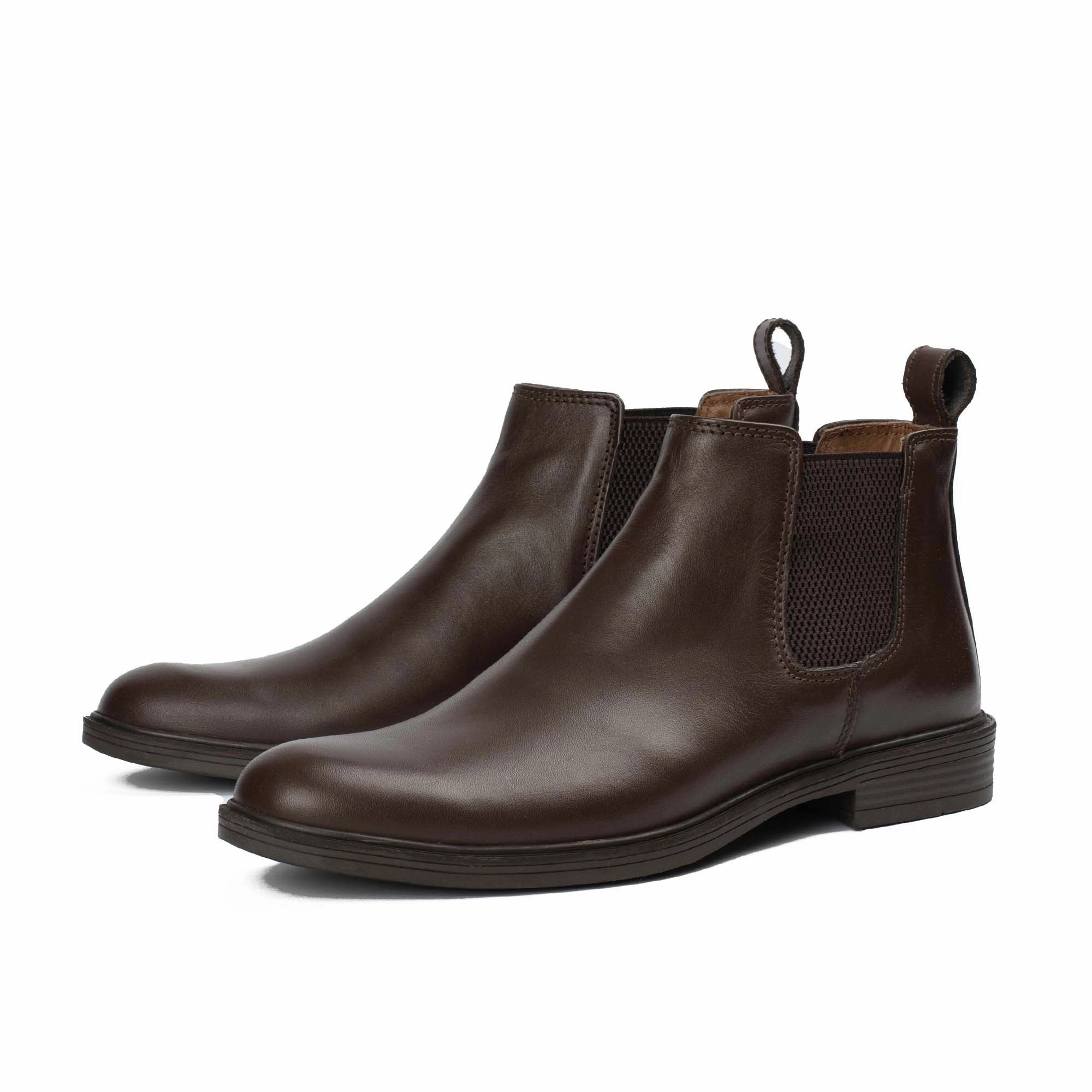 Chunky Rubber Chelsea Boots Adventurer BROWN Natural Leather Chelsea Boot