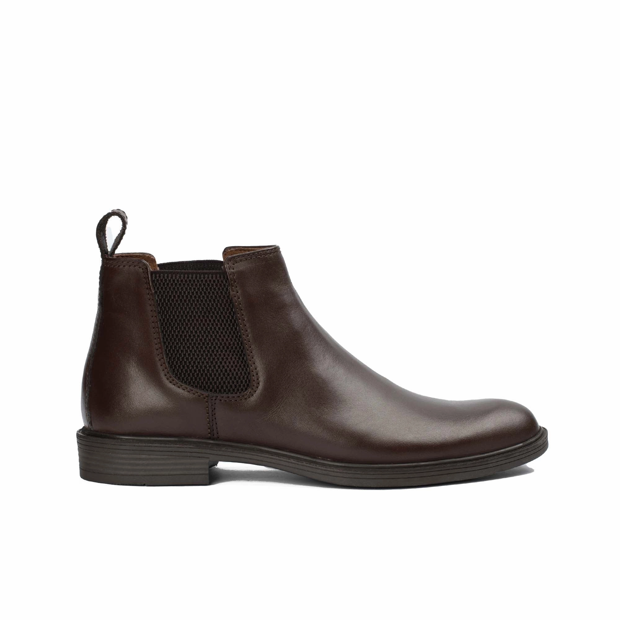 Adventurer BROWN Natural Leather Chelsea Boot Franz Block Heel Chelsea Boots