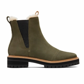 Toms Dakota Chelsea Boot in Tarmac Olive - Women's Rain Chelsea Boots