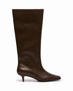 Unisex High Heels Spicy Tall Boot Chocolate