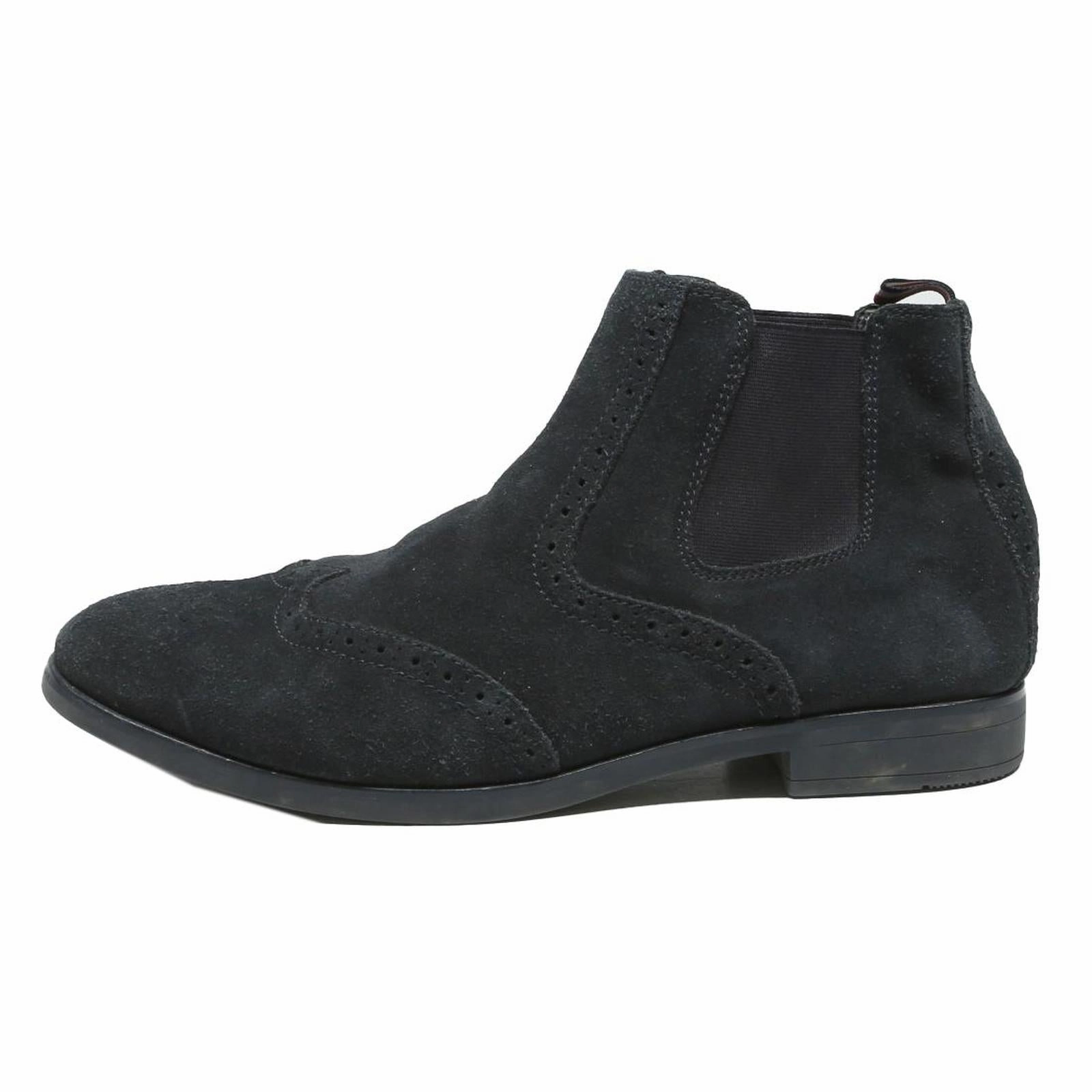 TOMMY HILFIGER Mens Chelsea Boots Black Leather UK 10 Smart Casual Elegant Boots On Sale At Macy's