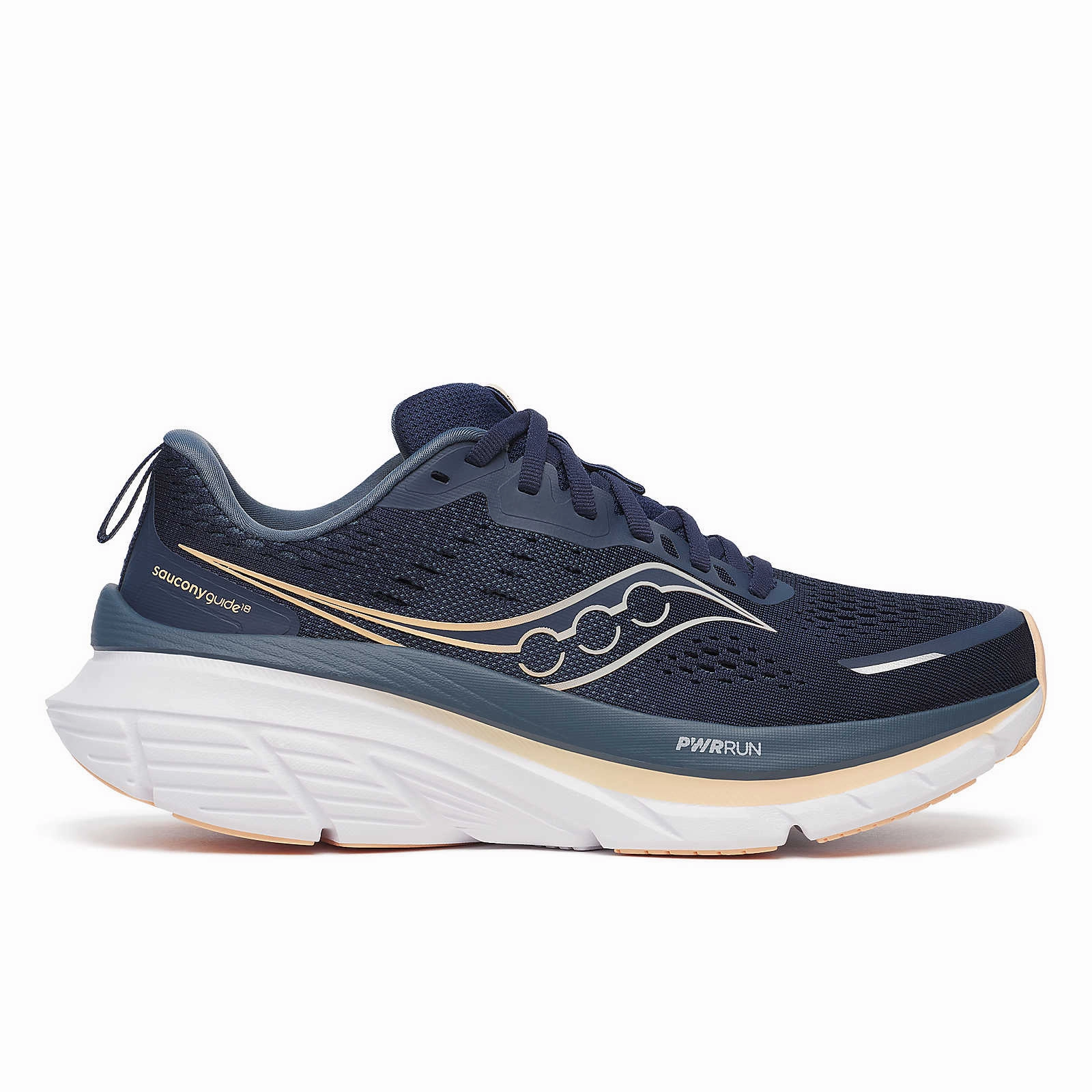 Saucony Women's Guide 18- Navy/Apricot (S10998-162) Training Shoes Good For Running