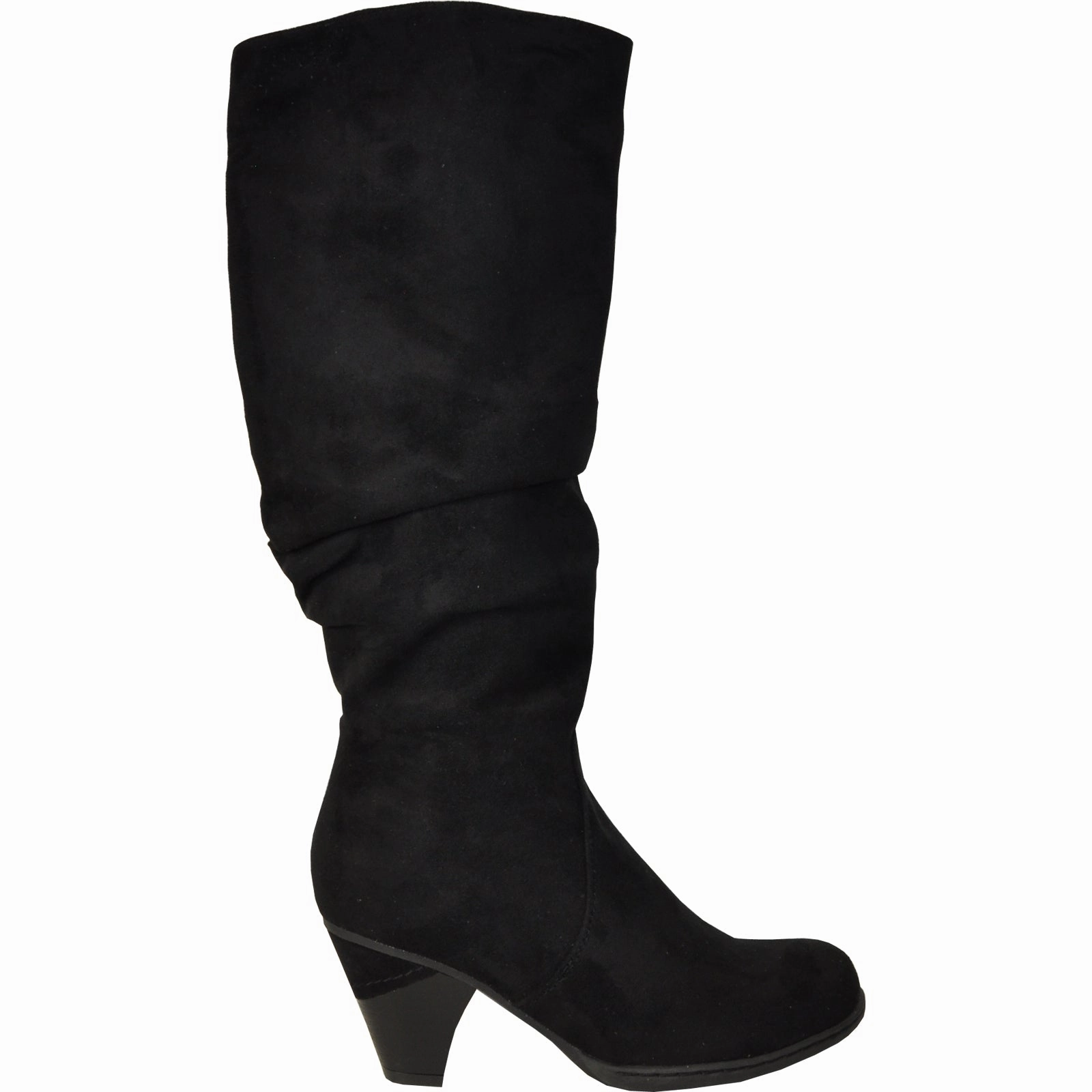 VANGELO Women Boot HF9426 Knee High Dress Boot Black Suede Knee High Cowboy Boots Outfit
