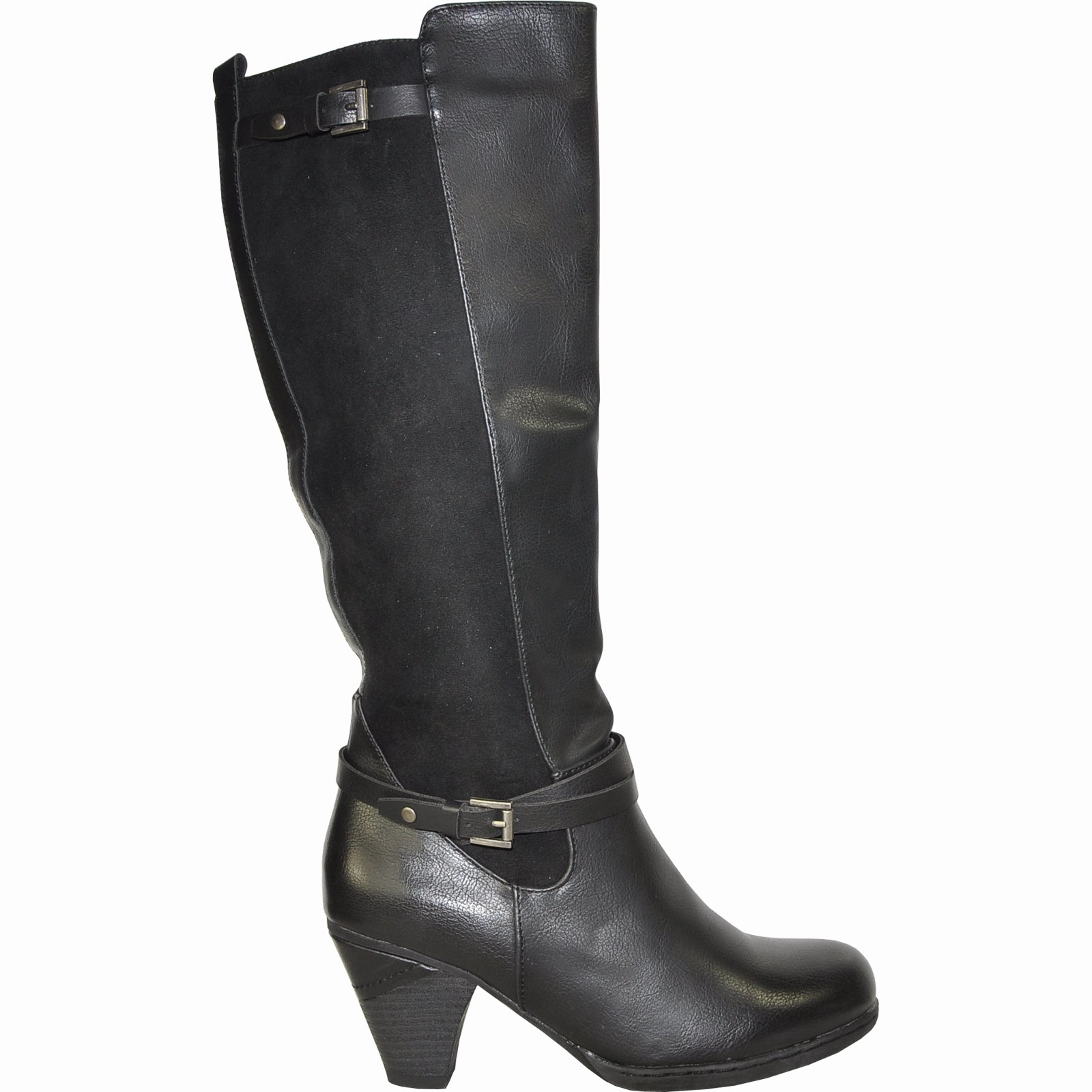 Square Toed Knee High Boots VANGELO Women Boot HF8422 Knee High Dress Boot Black
