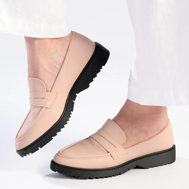 Brogan Or Brogue Madison Piper 2 Loafers - Blush