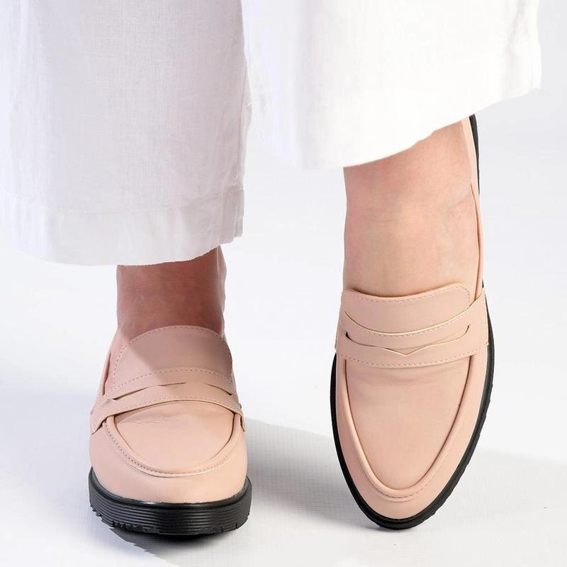 Mid Heel Brogues Madison Piper 2 Loafers - Blush