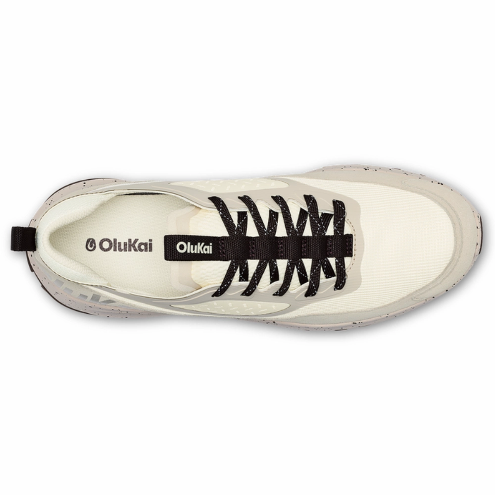 OluKai Makiki White Sand/Tapa Athletic Shoe (Men's) Best Trail Ultra Running Shoes
