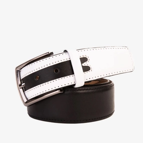 The Neiva Black/White Leather Belt Sunflower Cowboy Boots