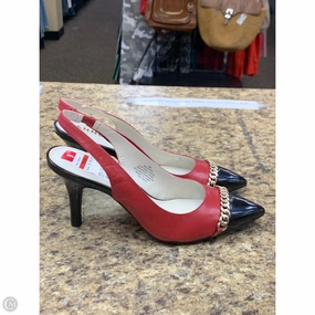 Shoes Heels Kitten By Anne Klein In Black & Red, Size: 9 Dollhouse High Heels