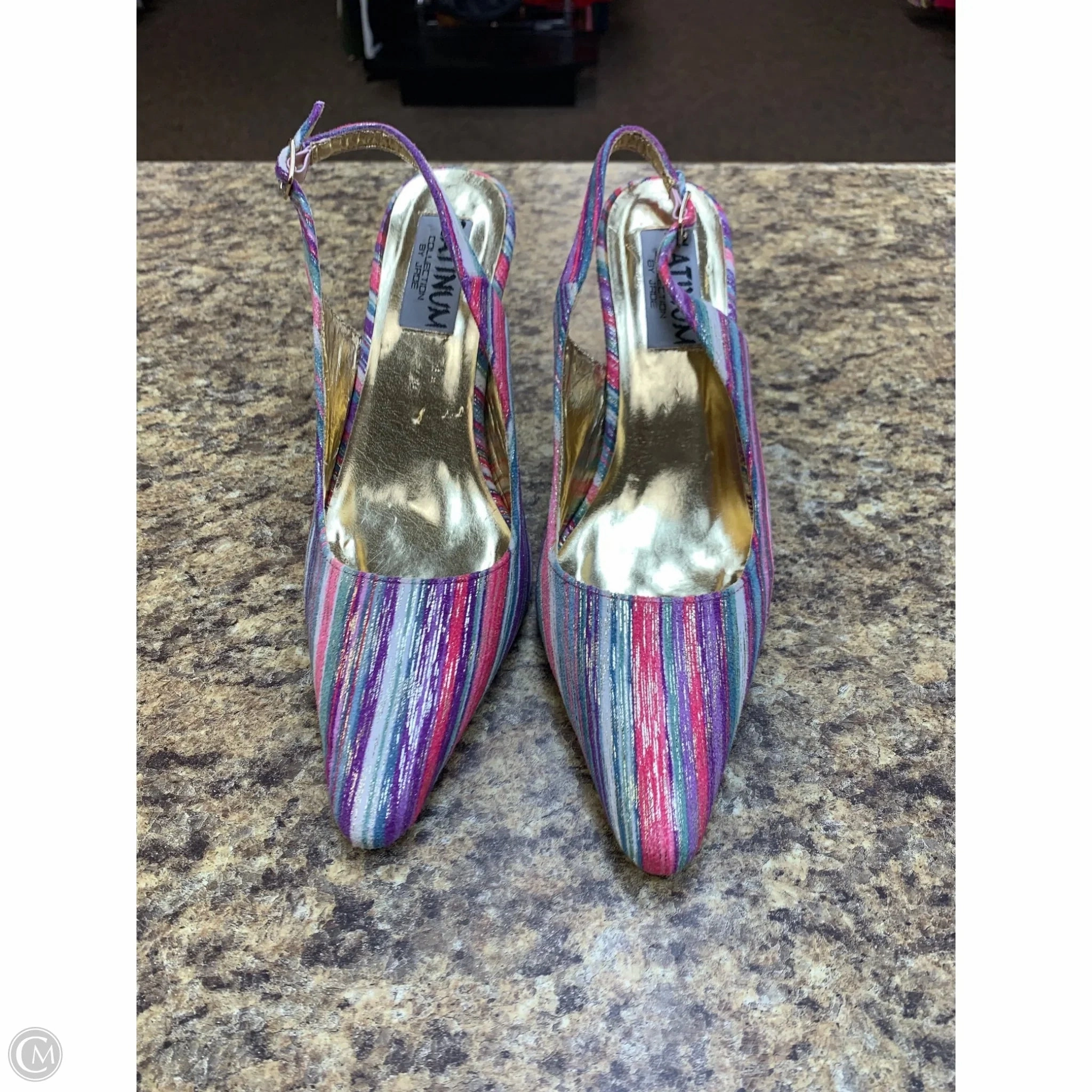 Shoes Heels Kitten By Platinum In Multi-colored, Size: 8 High Heel Timbs
