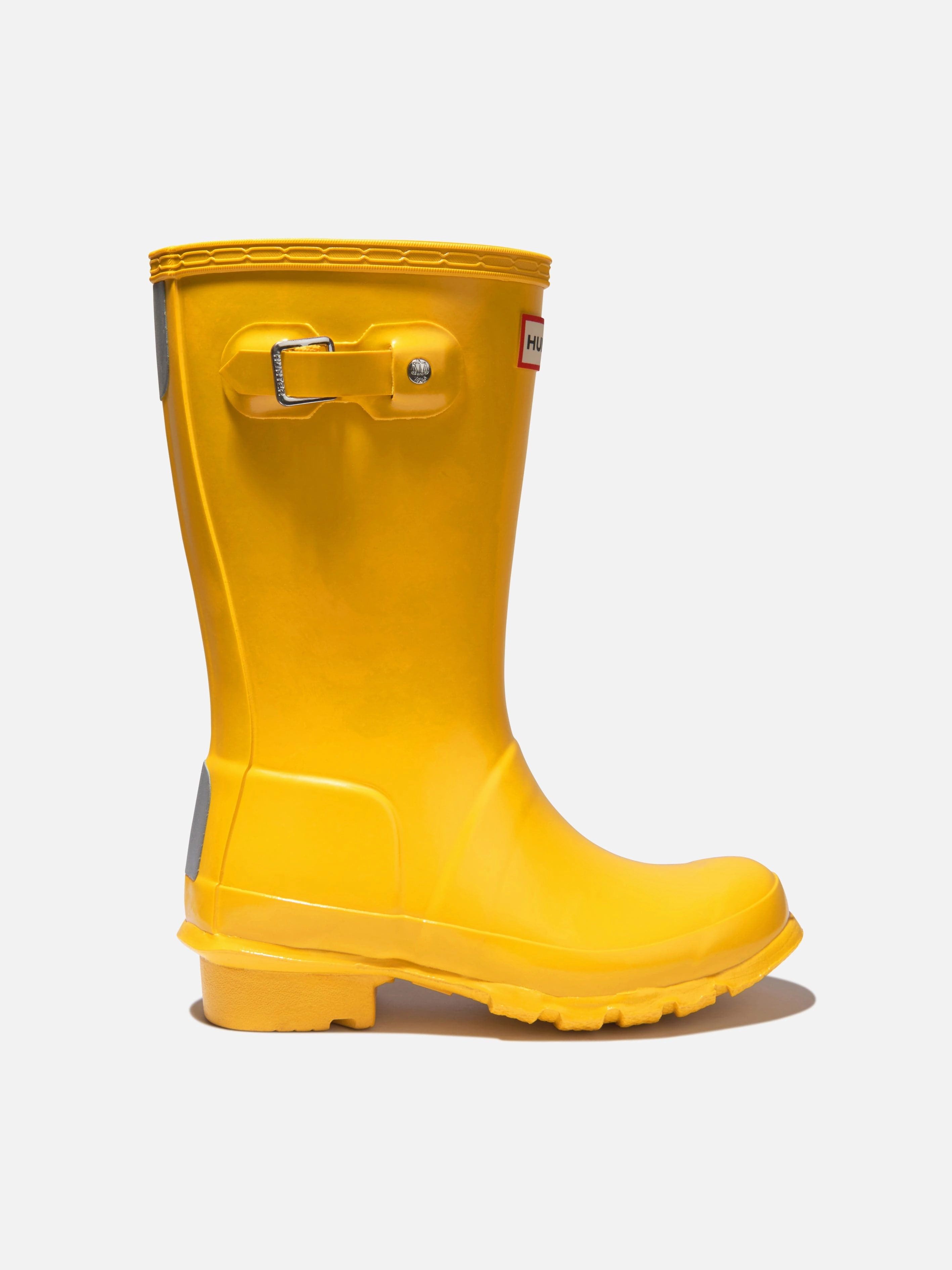 Hunter Kids Original Gloss Wellington Boots in Yellow Double Boots Near Me