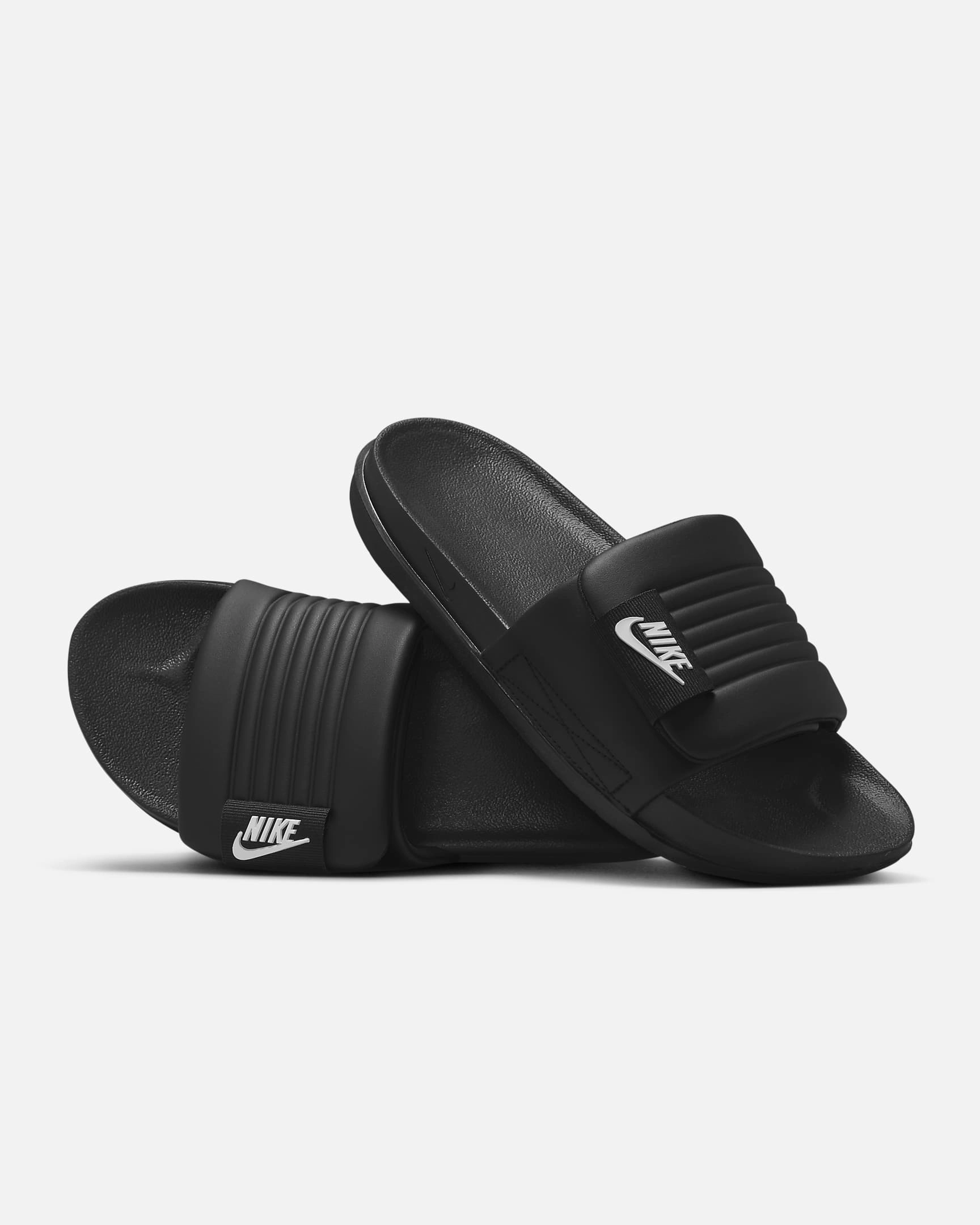Nike Women's Offcourt Adjust Slides - Black / White Dirt Slippers