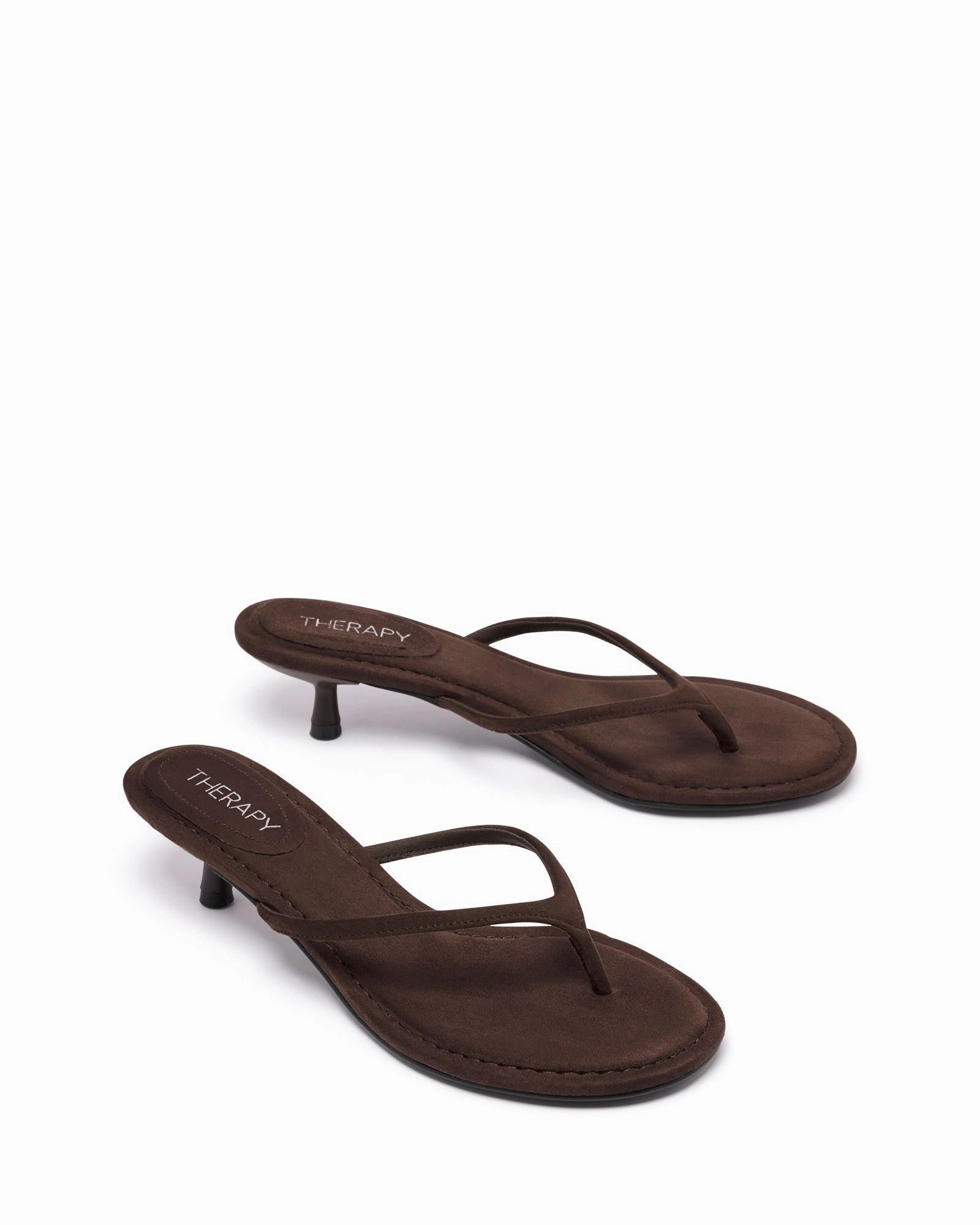 Suki Thong Heel Chocolate Suede Type Of Heels