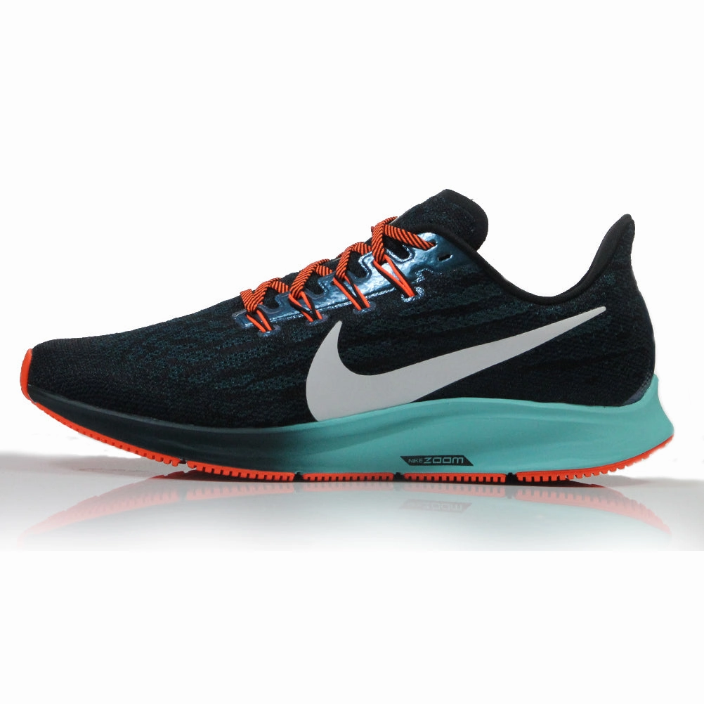 Nike Air Zoom Pegasus 36 Men's Running Shoe - Black/Turquoise/Aurora/Metallic Summit White Best Running/walking Shoes
