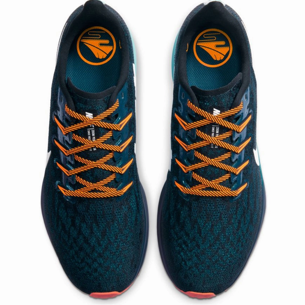 Nike Air Zoom Pegasus 36 Men's Running Shoe - Black/Turquoise/Aurora/Metallic Summit White Running Shoes Cyber Monday