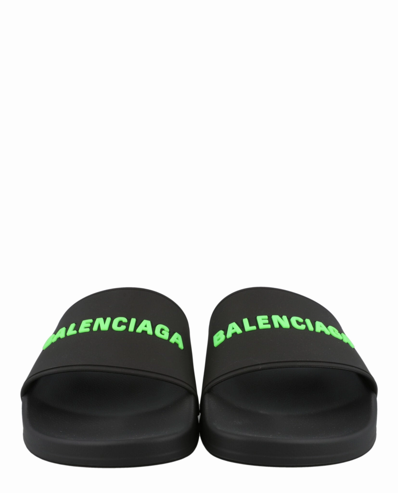 Balenciaga Logo Pool Slides Mens M565547W-1S81-1030 Resort Slippers