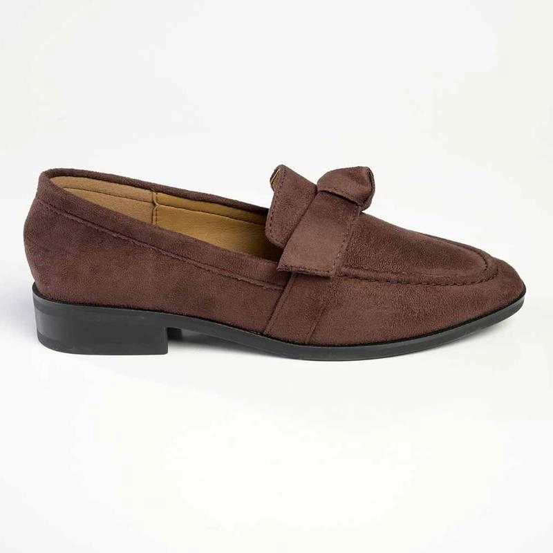 Madison Priya - Knotted Loafer - Chocolate Classic Leather Brogues