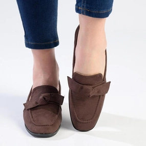 Madison Priya - Knotted Loafer - Chocolate Soft Leather Brogues