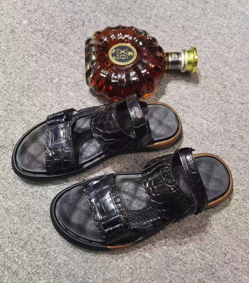 Crocodile Sandals ,Crocodile Leather Non-slip Sandals Sandals Black Friday Sale