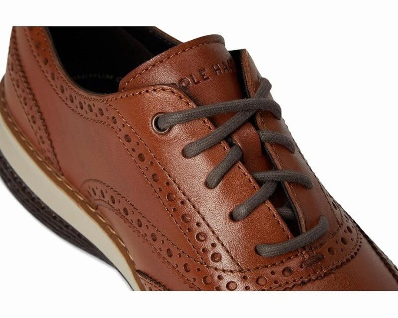 Harmon Plain Toe Oxfords Cole Haan Men's OriginalGrand Energyweave - British Tan/Ivory
