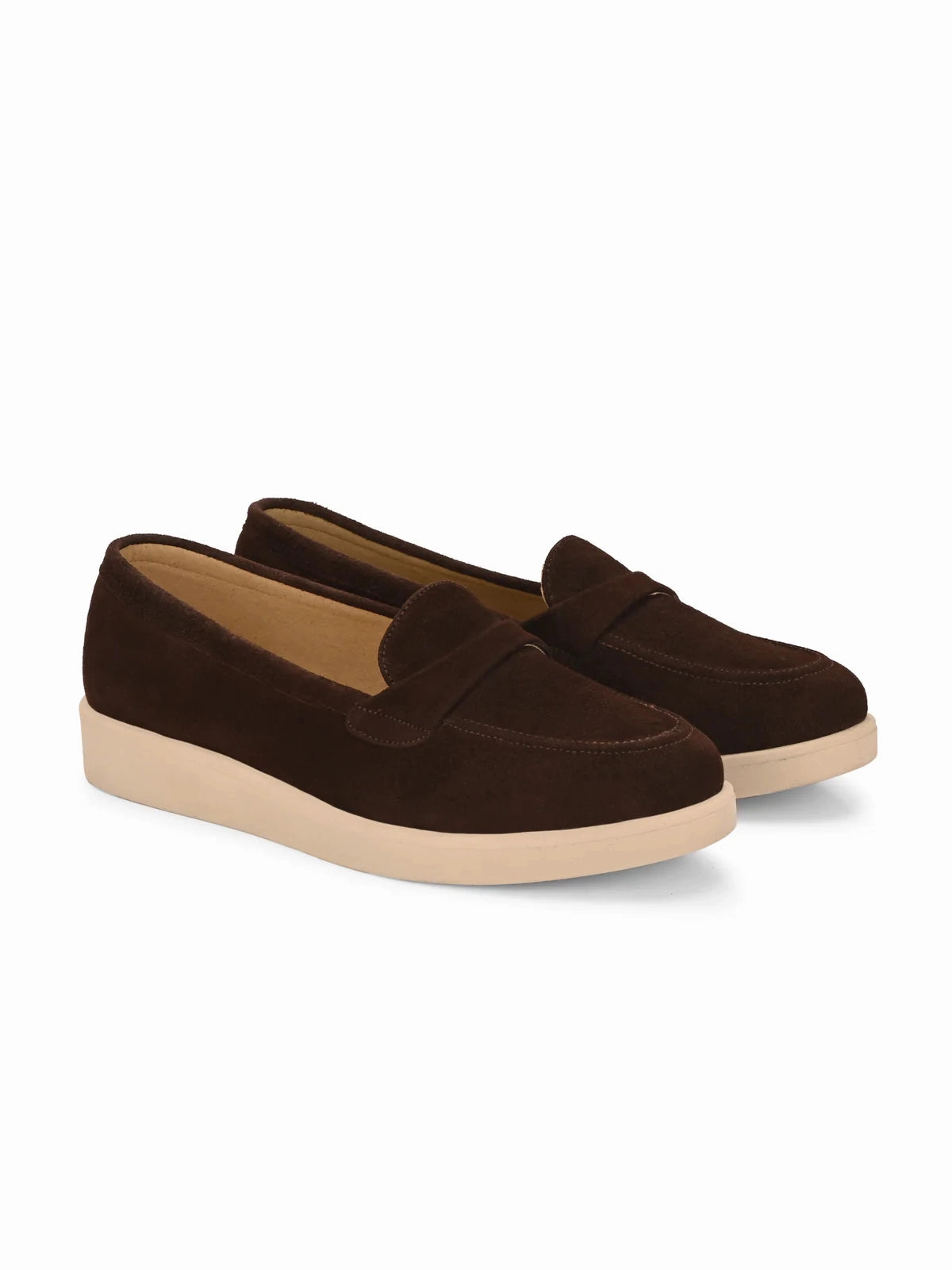 Slip On Dress Loafers Carlita Suede Leather Loafers