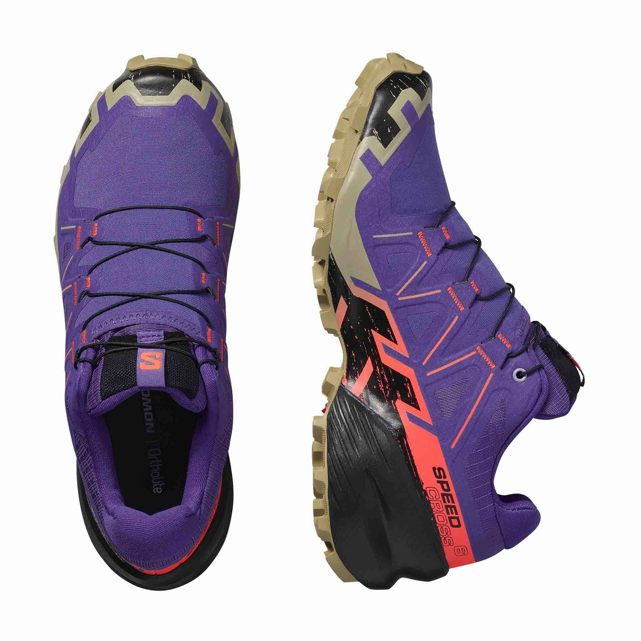 Rei Trail Shoes Salomon | Women's Speedcross 6 Running Shoes - Liberty/Black/Neon Flame