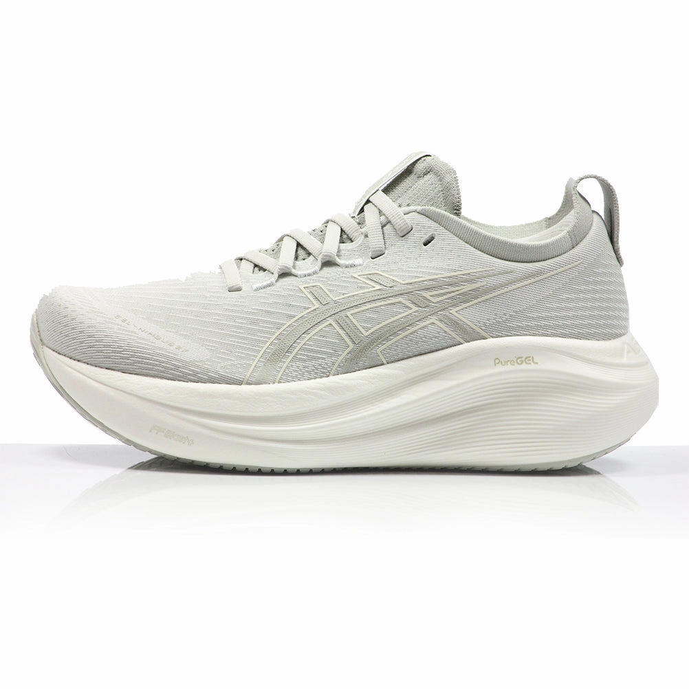 Asics Gel Nimbus 27 Women's Running Shoe - Lake Grey/White Sage Asics Power Walking Shoes