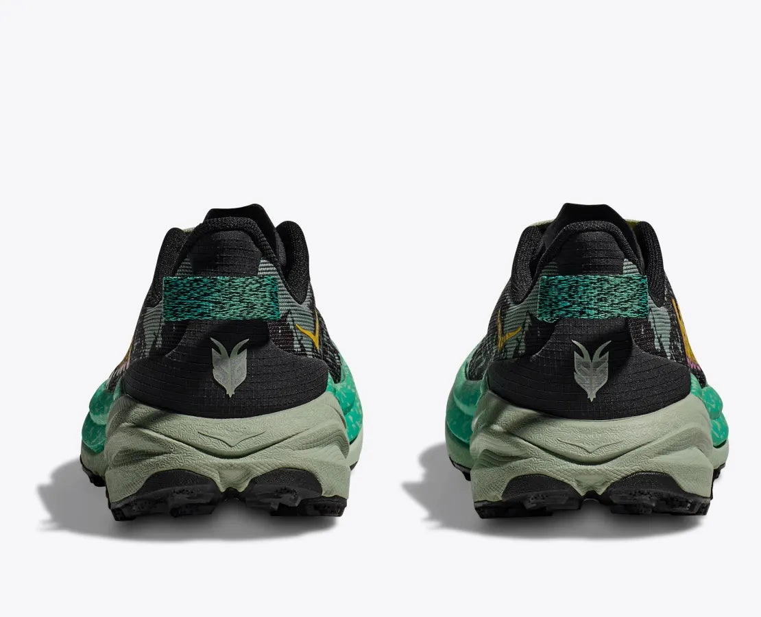 Best Trail Shoes For Cushioning Hoka Womens Speedgoat 6 - Black/Aloe Vera (1147811-BLVR)