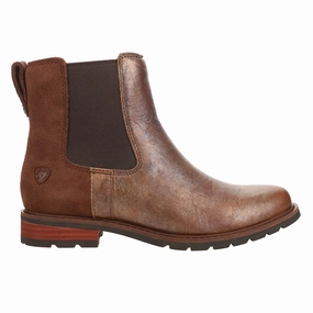 Hybrid Chelsea Boots Wexford Metallic Round Toe Pull On Boots