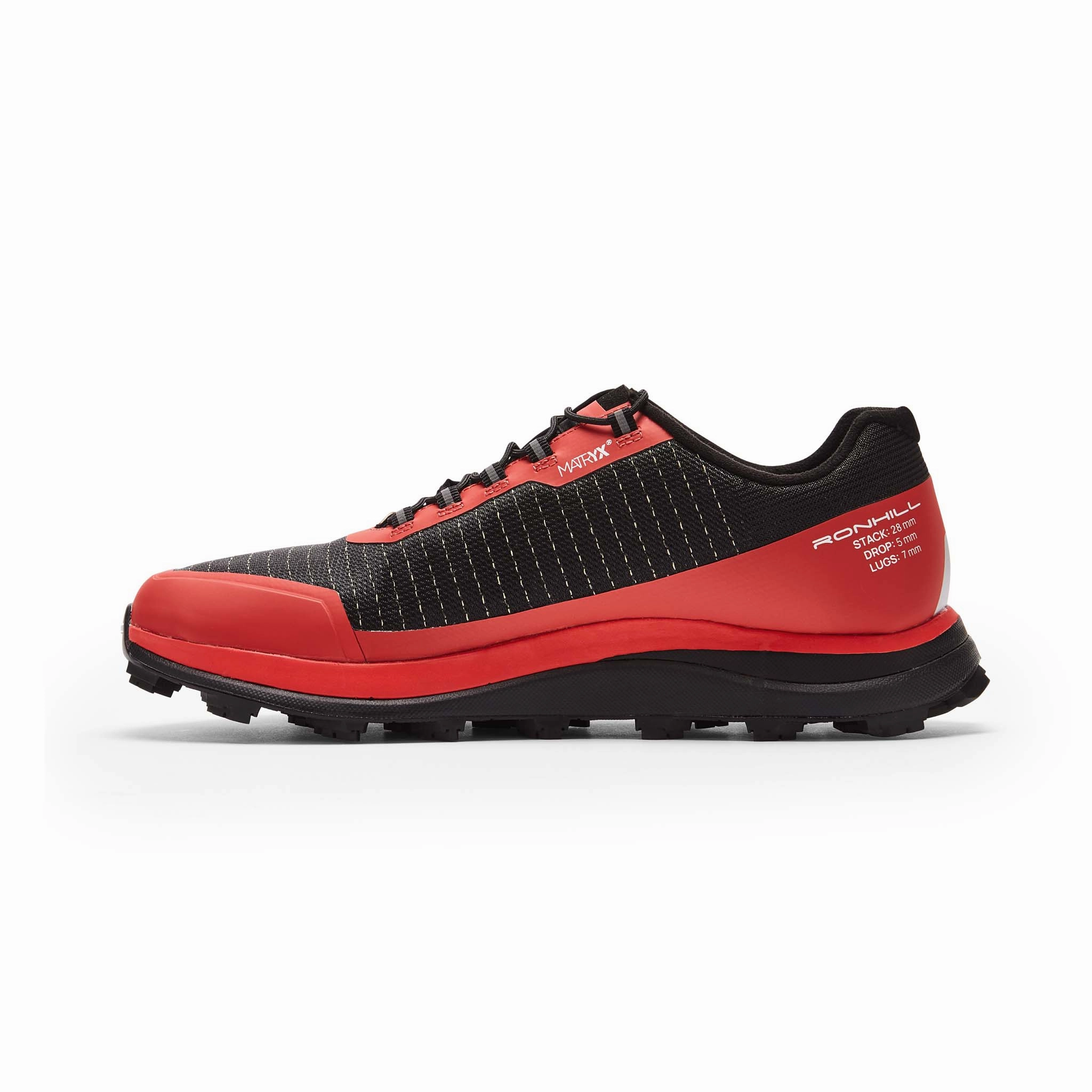 Ronhill | Men's Reverence Running Shoes - Black/Red Hi Tec Trail Shoe