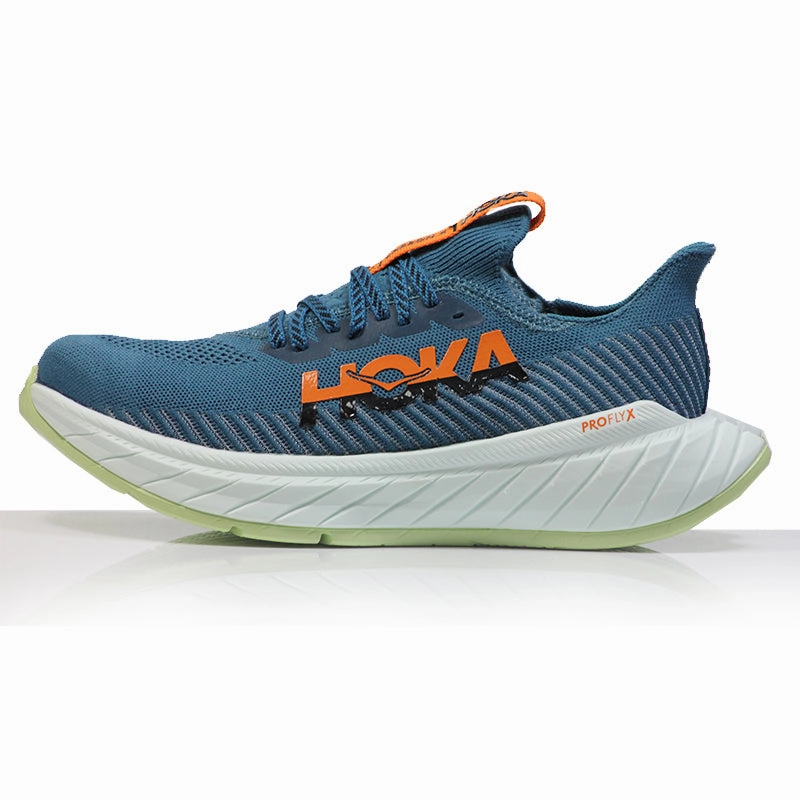 Hoka One One Carbon X 3 Men's Running Shoe - Blue Coral/Black Running Shoes Sketch