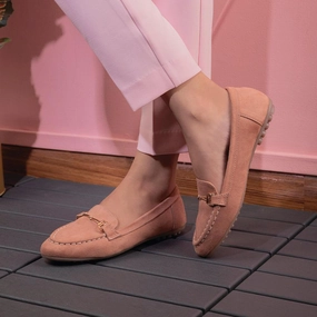 The Angelus Pink Women's Dress Loafers Tresmode Break In Loafers