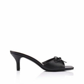 Heel Replacement For High Heels Tay Kitten Heel Mules - Black