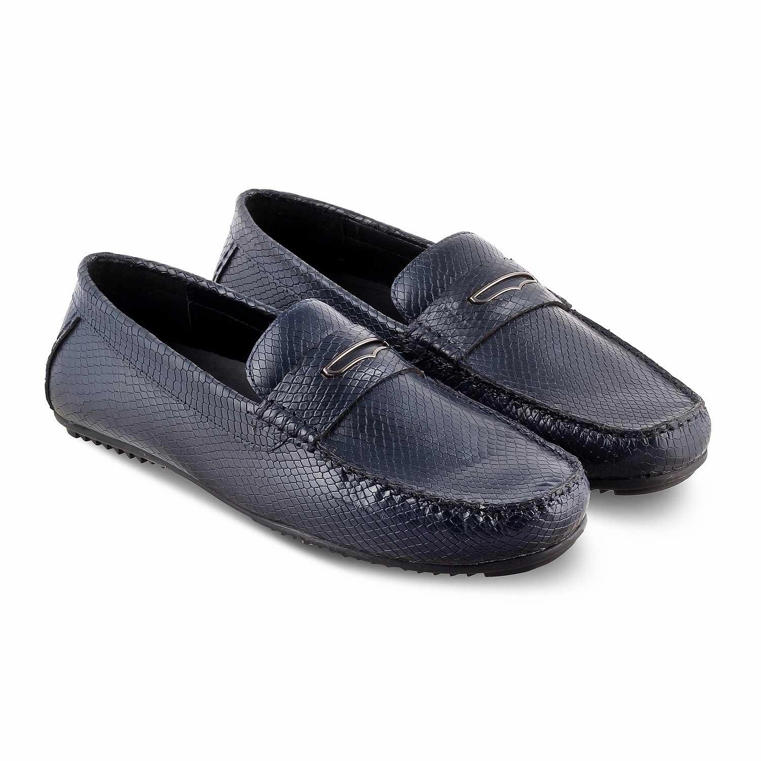 The Astro Blue Men's Leather Loafers Tresmode Stefan Cooke Loafers